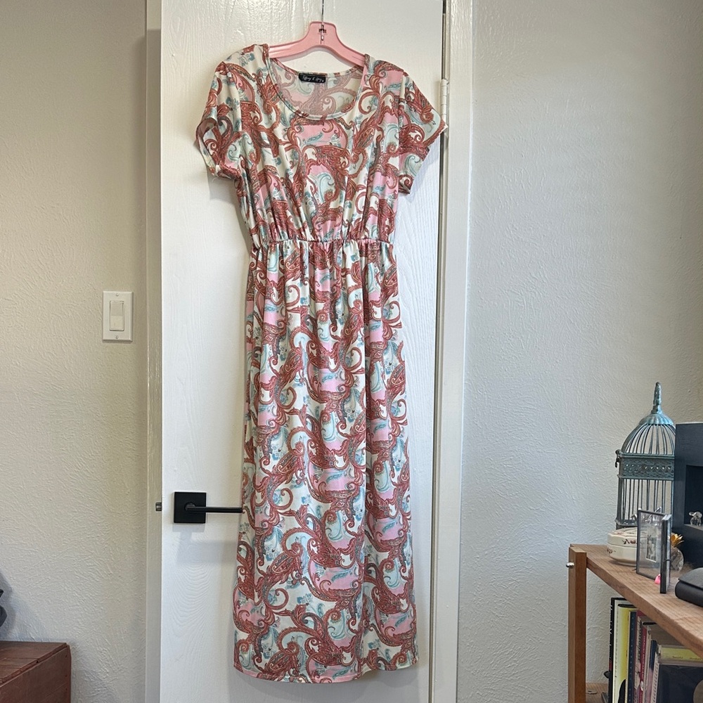 Paisley Print Maxi Dress